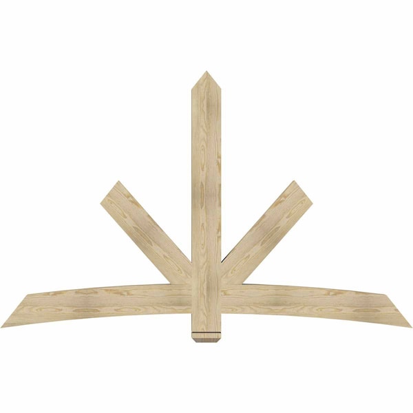 Ekena Millwork Alberta Rough Sawn Timber Gable Bracket, Douglas Fir, 84"W x 53"H x 4"D x 6"F, 15/12 Pitch GBW084X53X0406ALB00RDF - main